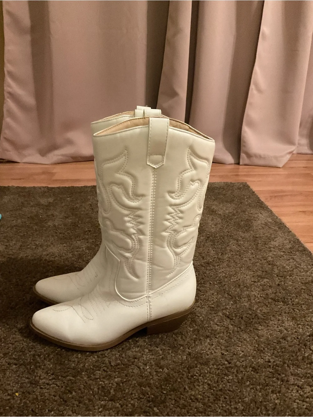 Soda White Over-the-Knee Western Boots